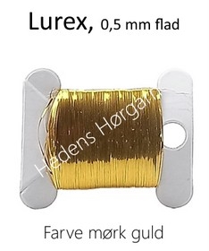Lurex flad metaltråd farve mørk guld